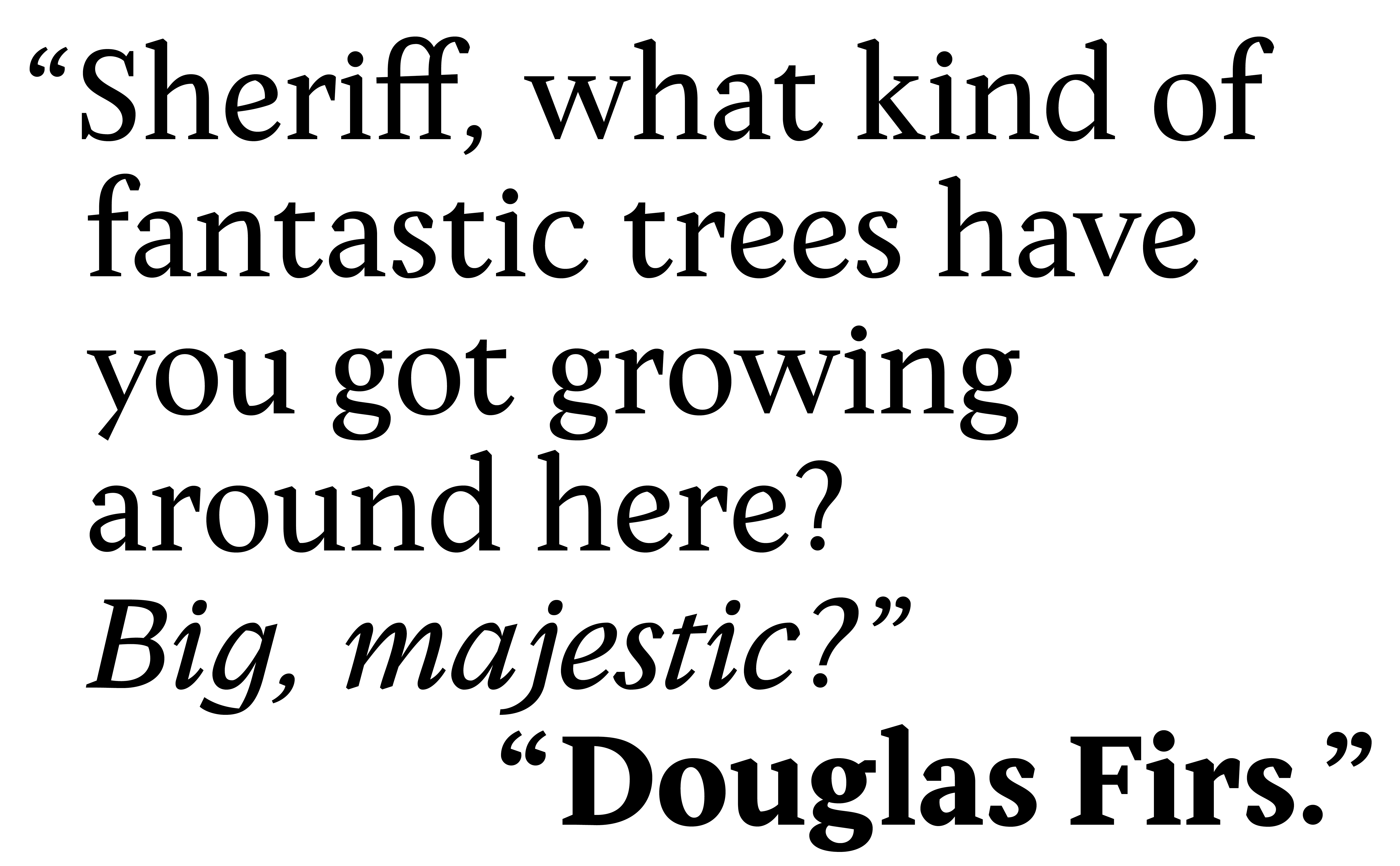 Twin Peaks quote set in Peavey